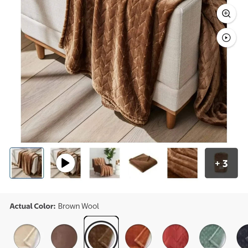 Velvety Plush Gray Diamond Throw - Picture 4 of 4